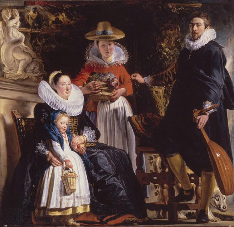Jacob Jordaens The Family of the Arist (mk08) Norge oil painting art